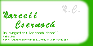 marcell csernoch business card